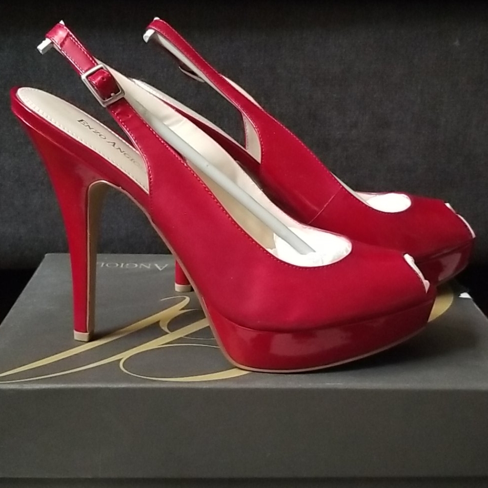 enzo angiolini sling back heels